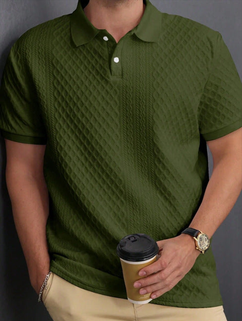 Mens Jacquard Polo Shirt