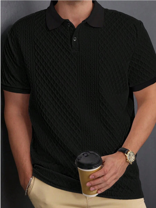Mens Jacquard Polo Shirt