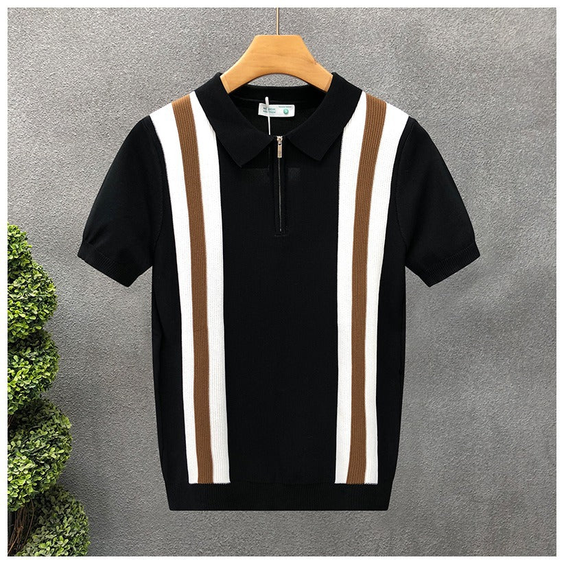 Mens Knitted Polo Shirt