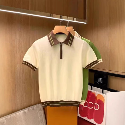 Mens Knitted Polo Shirt