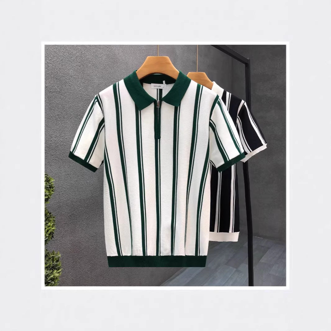 Mens Knitted Polo Shirt
