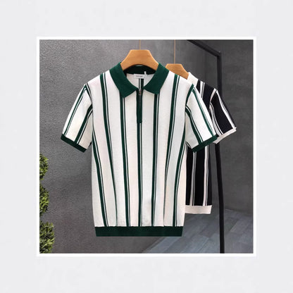 Mens Knitted Polo Shirt