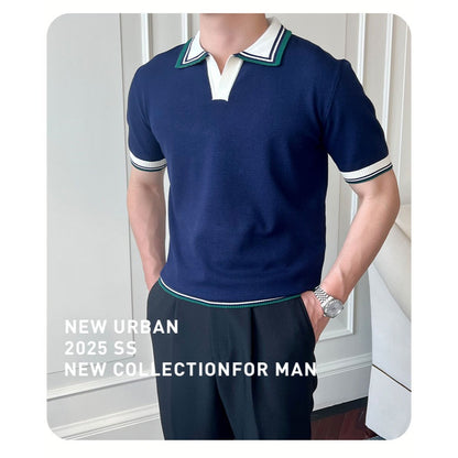 Mens Knitted Polo Shirt