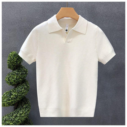 Mens Knitted Polo Shirt