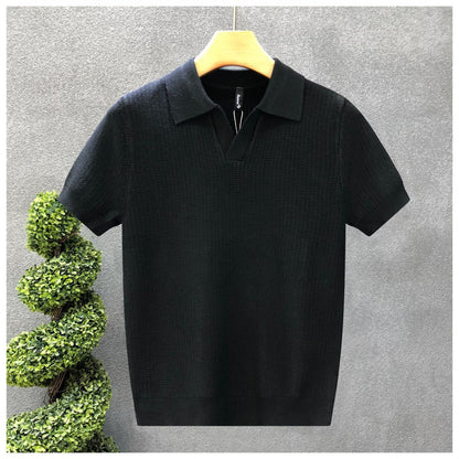 Mens Knitted Polo Shirt