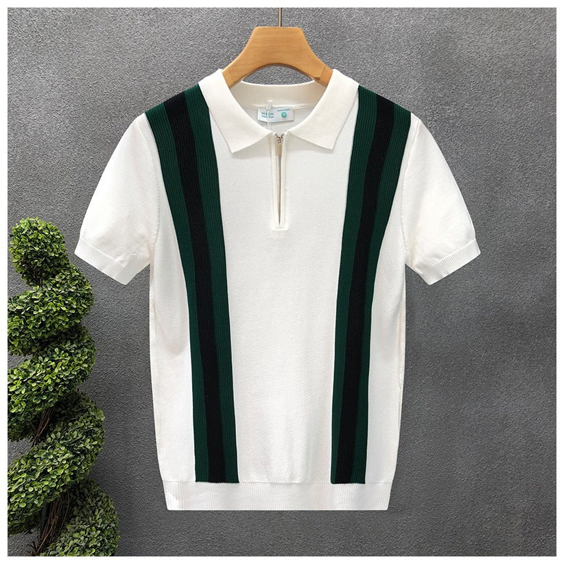 Mens Knitted Polo Shirt