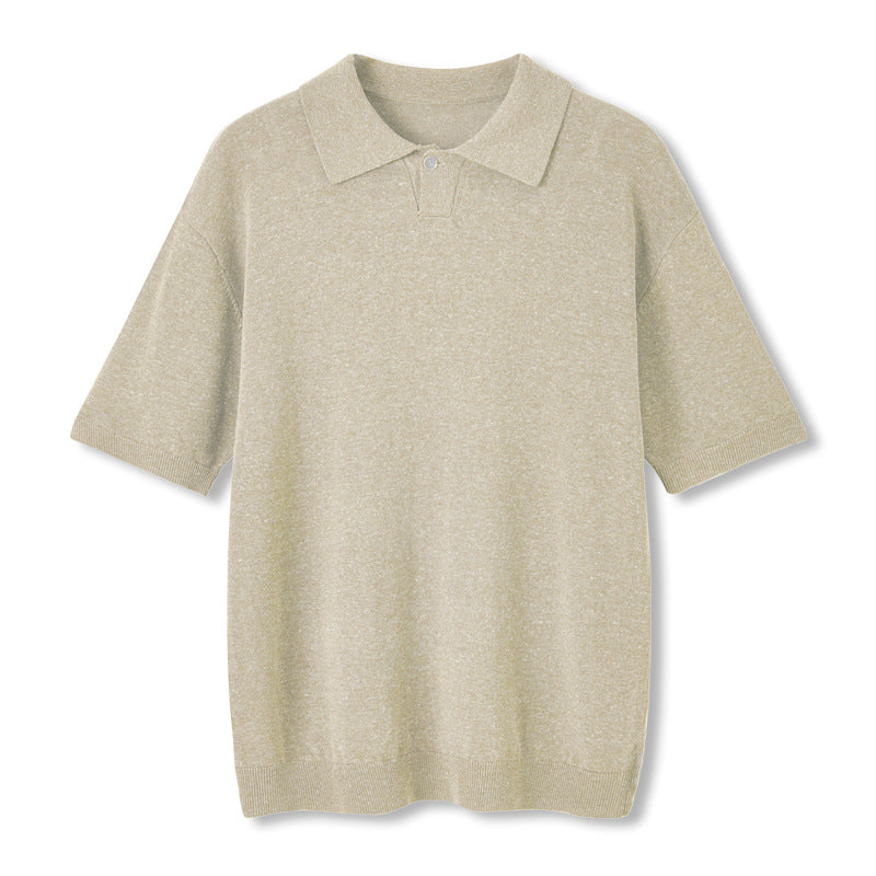 Mens Knitted Polo Shirt