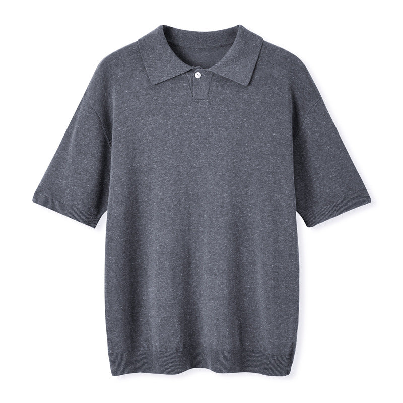 Mens Knitted Polo Shirt