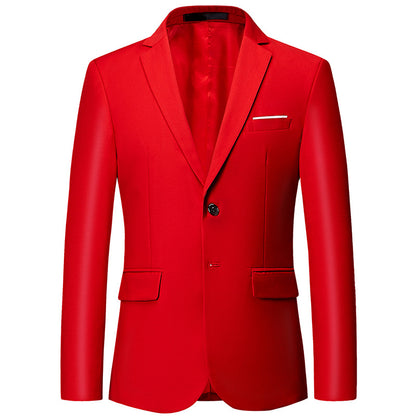 Mens Korean-style Two-button Suit Jacket