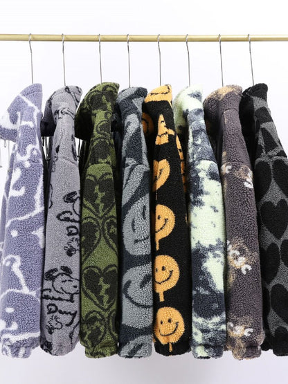 Mens Lamb Wool Printed Jacket