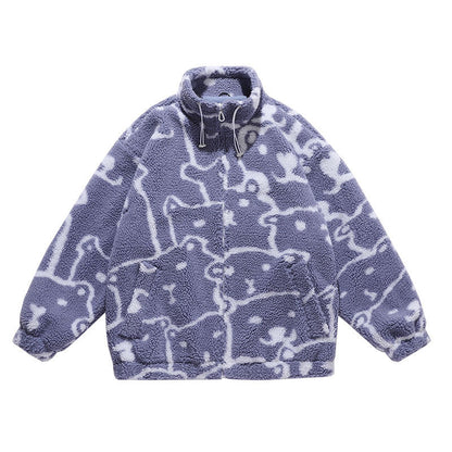 Mens Lamb Wool Printed Jacket
