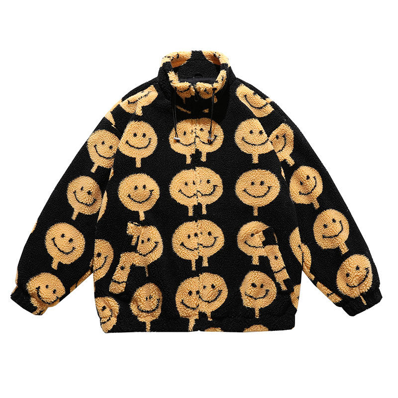 Mens Lamb Wool Printed Jacket