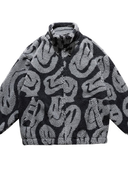 Mens Lamb Wool Printed Jacket