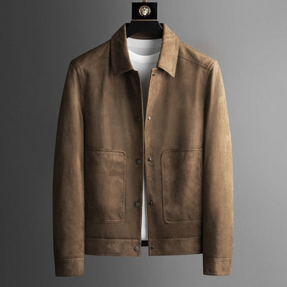 Mens Lapel Collar Wool Blend Jacket