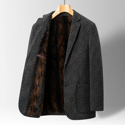 Mens Lapel Cotton Jacket