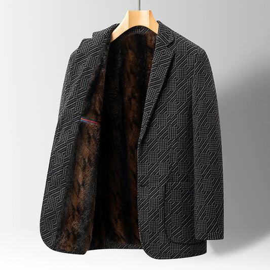 Mens Lapel Cotton Jacket