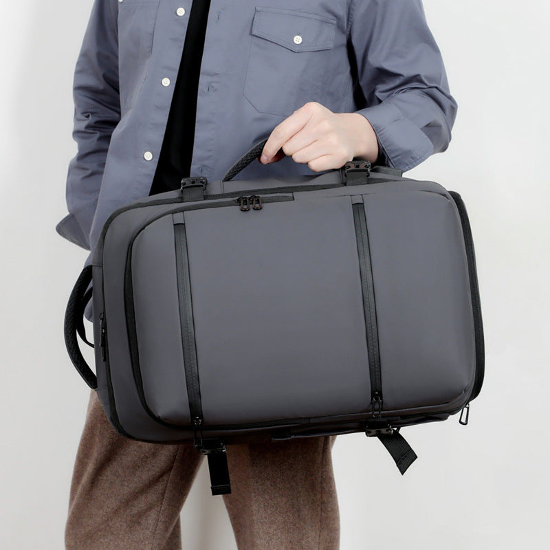 Mens Leather Business Laptop Backpack