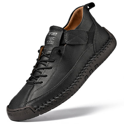 Mens Leather Mid Top Casual Boots