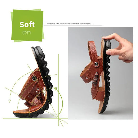 mens leather sandals