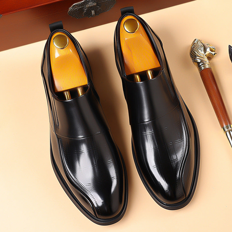 Mens Leather Slip-On Business Shoes