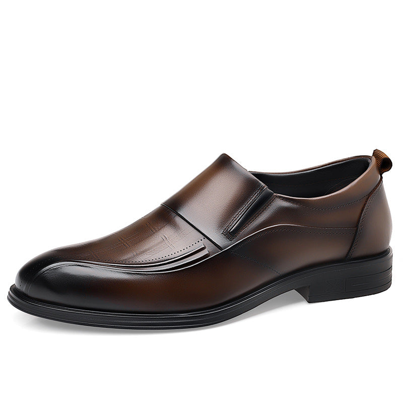 Mens Leather Slip-On Business Shoes