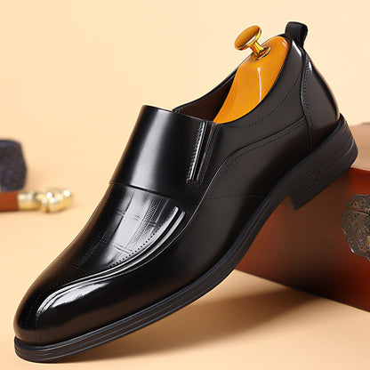 Mens Leather Slip-On Business Shoes