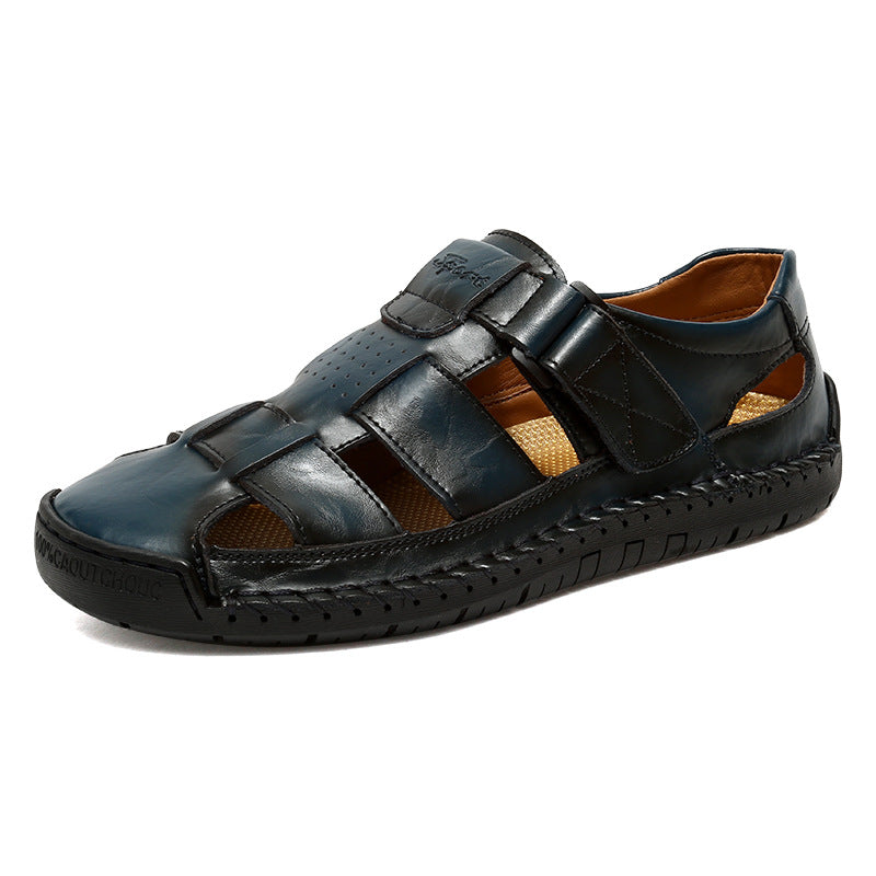 Mens Leather Stitched Sandals