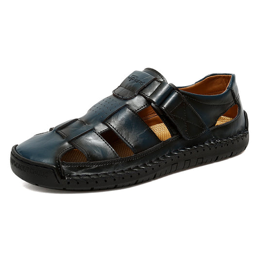 Mens Leather Stitched Sandals