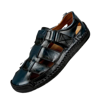 Mens Leather Stitched Sandals