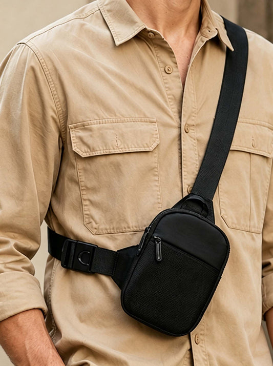 Mens Lightweight Nylon Chest Bag