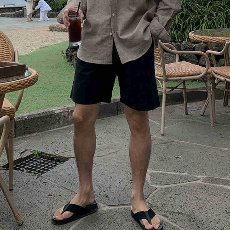 Mens Linen Blend Casual Shorts