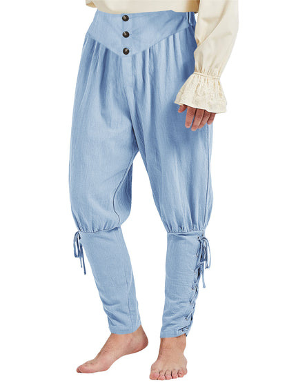 Mens Linen Blend Casual Trousers