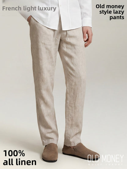 Mens Linen Casual Pants