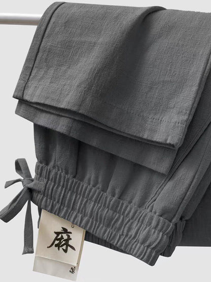 Mens Linen Casual Pants