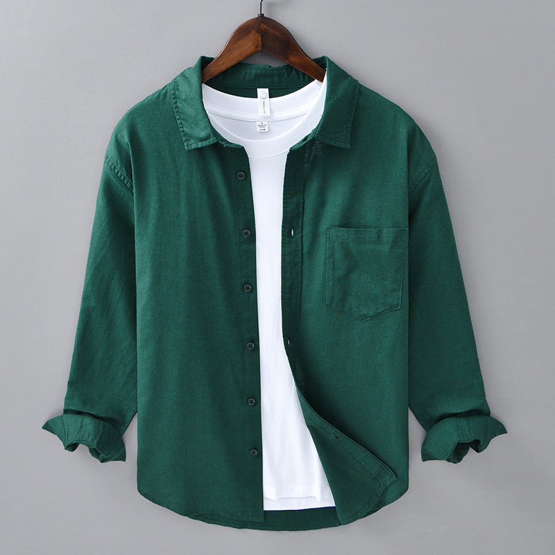 Mens Linen Long Sleeve Shirt