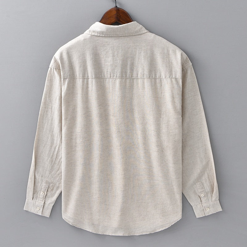 Mens Linen Long Sleeve Shirt