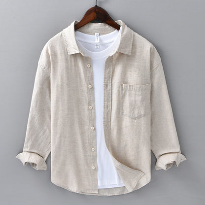Mens Linen Long Sleeve Shirt