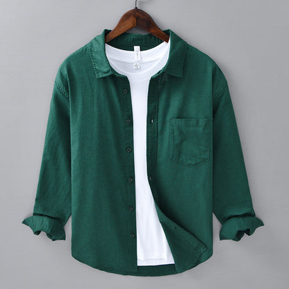 Mens Linen Long Sleeve Shirt