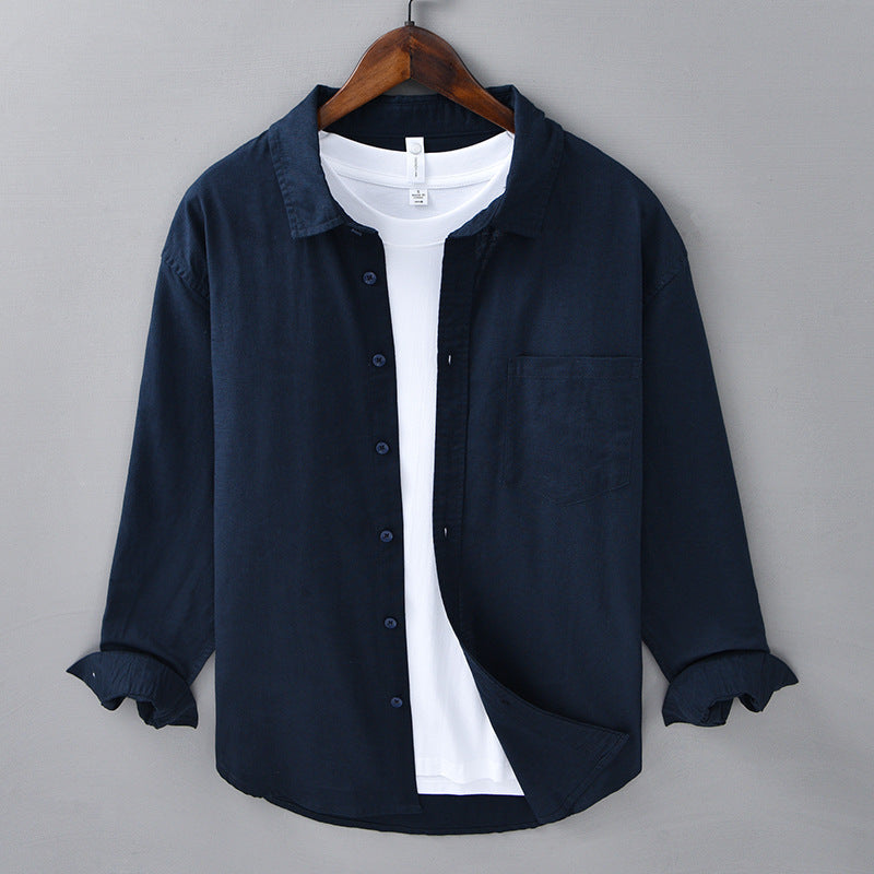 Mens Linen Long Sleeve Shirt