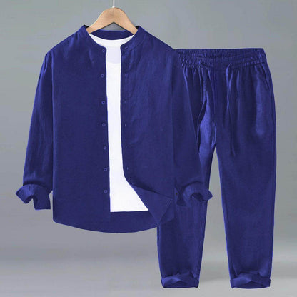 Mens Linen Shirt and Pants Set