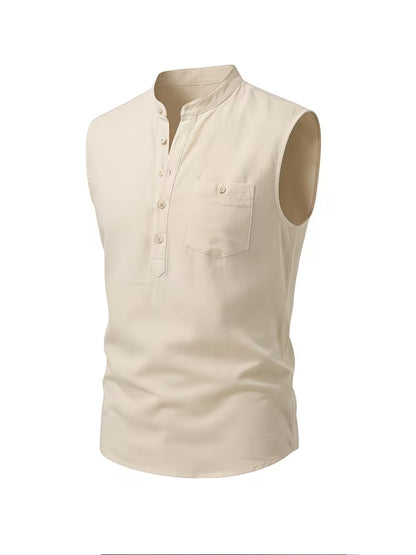 Mens Linen Summer Vest