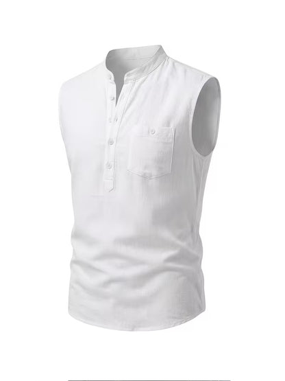 Mens Linen Summer Vest