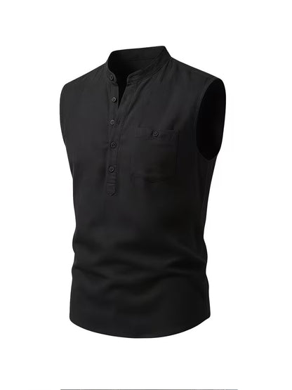 Mens Linen Summer Vest