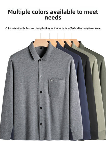 Mens Long Sleeve Cotton Cardigan
