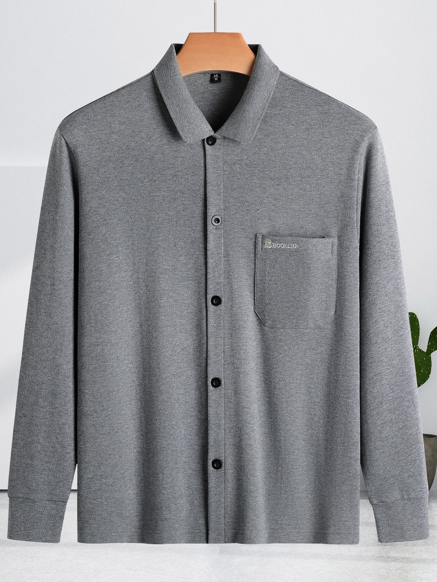 Mens Long Sleeve Cotton Cardigan