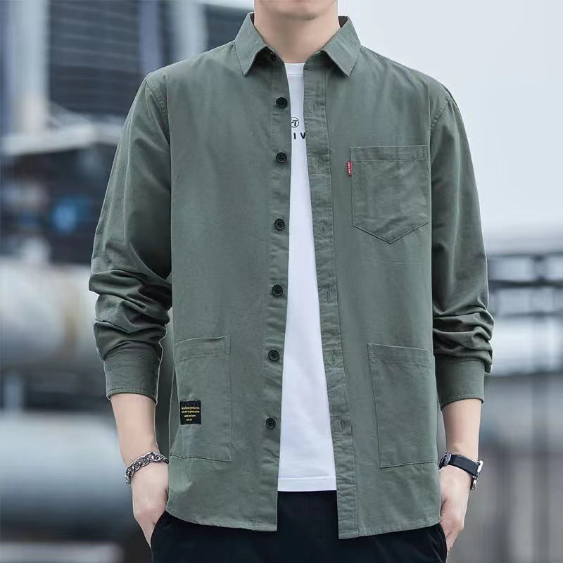 Mens Long Sleeve Cotton Shirt