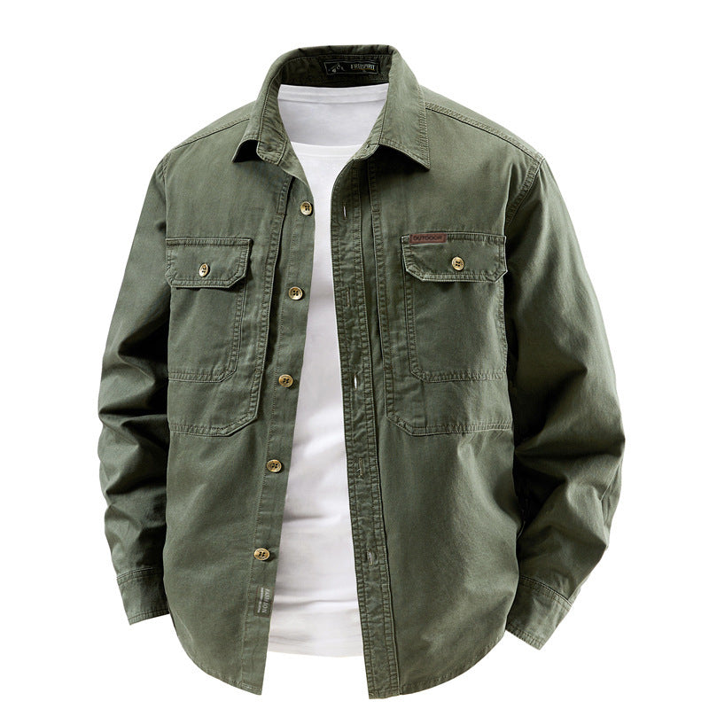 Mens Long Sleeve Cotton Work Shirt