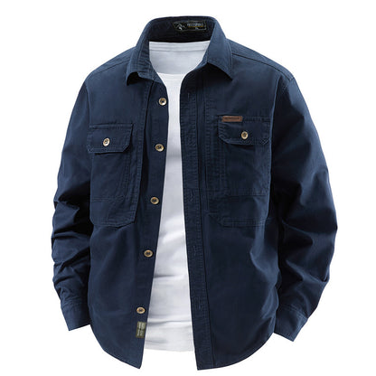 Mens Long Sleeve Cotton Work Shirt