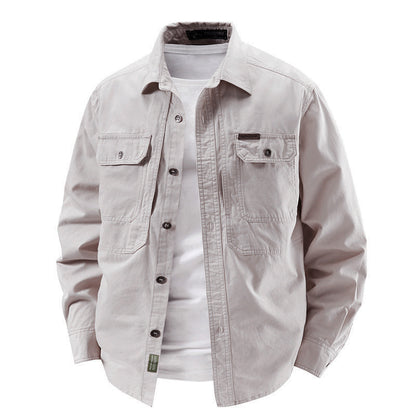 Mens Long Sleeve Cotton Work Shirt