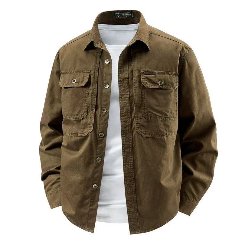 Mens Long Sleeve Cotton Work Shirt